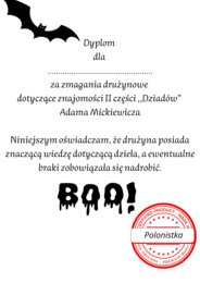 Zestaw do pracy w grupach! ,,Dziady" cz. II HIT! Odpowiedzi dla nauczyciela!