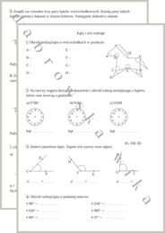 Kąty i ich rodzaje - karta pracy
