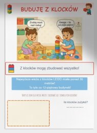 Karty obrazkowe – „Co robić, gdy pada deszcz?” (puzzle, układanki, klocki, lepienie z plasteliny).