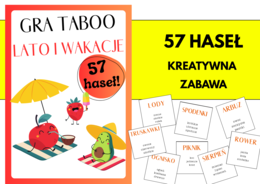 TABOO: LATO I WAKACJE – gra edukacyjna dla dzieci/54 HASŁA/ zabawa na koniec roku / materiały edukacyjne dla nauczycieli