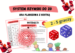System rzymski do 20 - gra planszowa z kostką