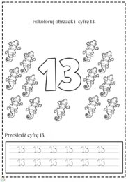 ĆWICZENIA GRAFOMOTORYCZNE. ŚLEDZENIE PO ŚLADZIE CYFR