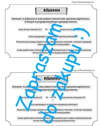 Co to jest równanie? - wklejka SP