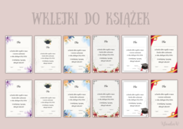 Wklejki do książek za bardzo dobre wyniki w nauce... - zestaw
