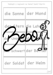 Sankt Martin Paket (słowniczek, piosenki, kolorowanka, minilapbook)