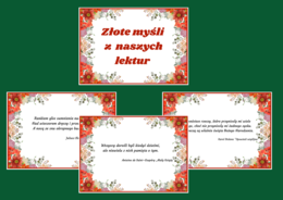 ZŁOTE MYŚLI z lektur szkolnych – CYTATY – lektury – kl. 7-8 – gazetka – język polski - 31 stron – wersja 5
