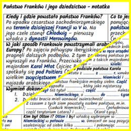 Państwo Franków i jego dziedzictwo – notatki i karta pracy