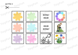 Kodowanie dla dzieci – kwiatki kolory i kształty | zabawa edukacyjna | materiał do druku