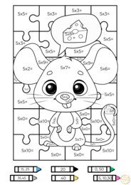 Kolorowa Matematyka – Mnożenie x5 z MySz(k)ą!🐭🎨
