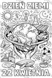 DZIEŃ ZIEMI - pakiet: kolorowanka XXL (4xA4) + miniatura A4; plakat, karta pracy, dekoracja, gazetka, lekcja wychowawcza