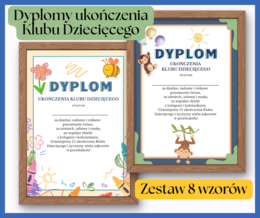 Dyplomy ukończenia Klubu Dziecięcego - zestaw