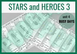Stars and Heroes 3 unit 4 BUSY DAYS– zakładki do książki