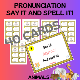 ANIMALS PRONUNCIATION CARDS