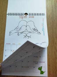 Kalendarz 2026 z kartą pracy na każdy miesiąc. Dni nietypowe.