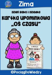 Dzień Babci i Dziadka - Kartka Oś Czasu