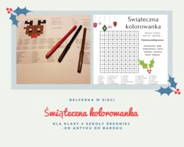 Kolorowanka świąteczna przez epoki (antyk - barok)