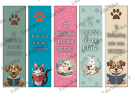 Zakładki zwierzątka/ koniec roku/ dla najmłodszych/ rozwój czytelnictwa/ upominek