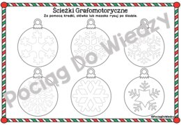 Rysowanie po śladzie - dekorujemy bombki