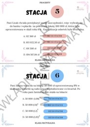 Stacje zadaniowe - procenty