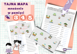 Tajna mapa - Doskonalenie umiejętności wykonywania mnożenia w pamięci.