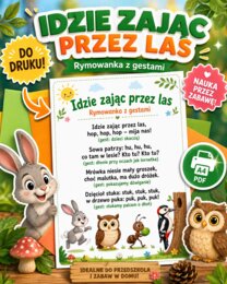 Rymowanka: idzie zając przez las