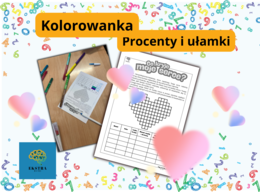 Co kryje moje serce? Klasa 6. Serce. Procenty. Karta pracy. Zadanie. Kolorowanka.