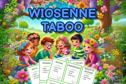 WIOSENNE TABOO - wiosna, Wielkanoc, święta, zając, przerwa, powrót do szkoły, gra
