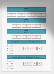 Odejmowanie w zakresie do 10. Karta pracy. Sprawdzian