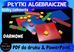 Płytki Algebraiczne (Algebra Tiles) część 1 – liczby całkowite. DARMOWE