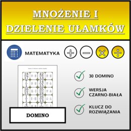 Domino - Mnożenie i dzielenie ułamków | matematyka