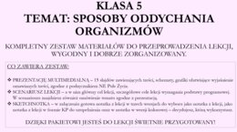 Sposoby oddychania organizmów - pakiet