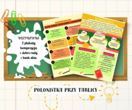 Rozprawka - plakat - kompozycja, elementy twórcze, bank słówek, dobre rady