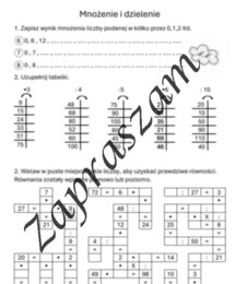 Mnożenie i dzielenie - karta pracy.