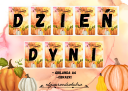 Dzień Dyni - girlanda, obrazki a4