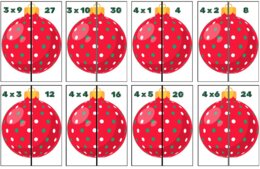 Tabliczka mnożenia - świąteczna