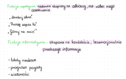 Funkcje językowe notatka