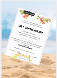 List gratulacyjny (jasny) - gratulacje, koniec roku szkolnego - chłopiec/dziewczynka