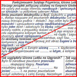 Wiosna Ludów, wojna krymska, Święte Przymierze w 1. połowie XIX w. (notatki, karta pracy)