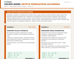 Na zakończenie roku: Escape Room — Krypta Przeklętego Alchemika | Równania liniowe | Klasa 6
