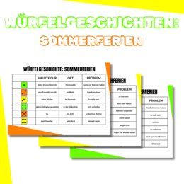 Würfelgeschichten: Sommerferien – kreatywne mówienie po niemiecku