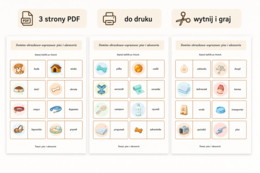 Domino obrazkowo-wyrazowe: pies i akcesoria