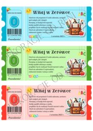 Powitalne Bilety do Zerówki