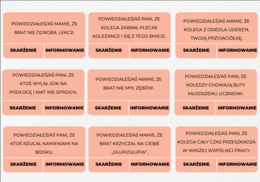 Skarżenie a informowanie