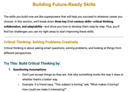 FUTURE TEEN: Career Exploration Mini-Guide. E-book dla nastolatków