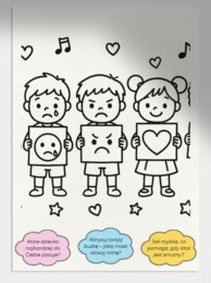 Moje pierwsze emocje – karty obrazkowe i zabawy. 20 kart. 10 zabaw. 3 kolorowanki.