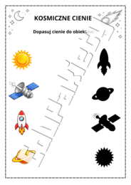 Kosmiczna wyprawa – karty pracy dla dzieci (PDF do druku)