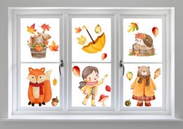 Dwustronne ilustracje - Jesień