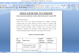 Ewaluacja Standardów Ochrony Małoletnich w przedszkolu/ szkole; raport