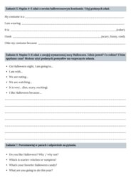 🎃👻KARTA PRACY – HALLOWEEN 🎃👻- KLASY 1-3 SZKOŁY PODSTAWOWEJ- WYKREŚLANKA, OBRAZKI, OPISZ SWOJE HALLOWEEN I KOSTIUM, CZYTANIE TEKSTU, SPEAKING + ODPOWIEDZI