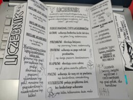 Składane wklejki odmienne części mowy